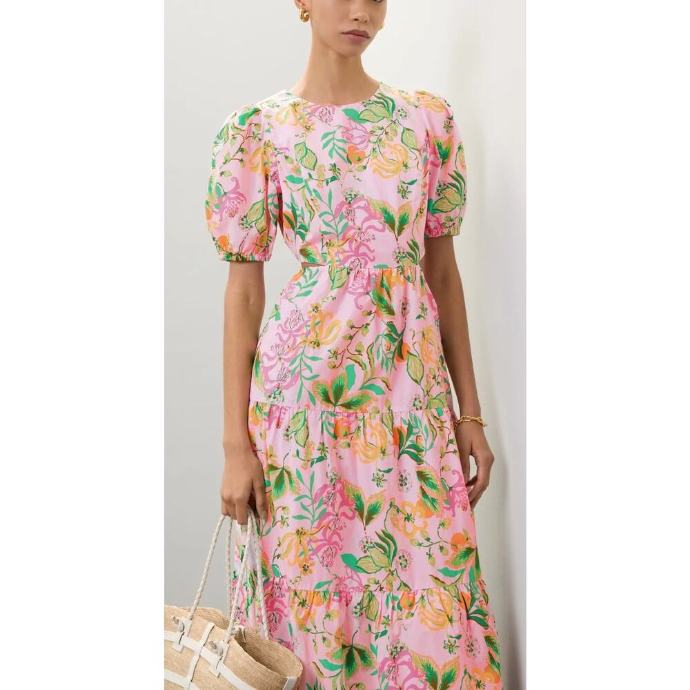 Lilly Pulitzer Lyssa Floral Midi Dress Multi Via Amore Spritzer | Women's 8
